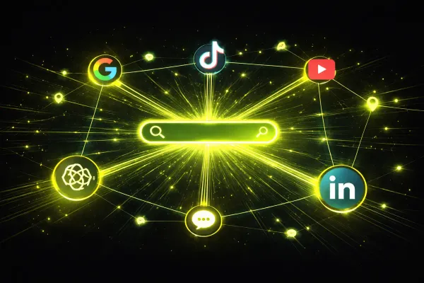 Search Everywhere Optimization - monikanavainen hakustrategia Google, TikTok, YouTube ja AI-alustoilla